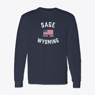 Sage Wyoming Patriot Classic Long Sleeve T-Shirt