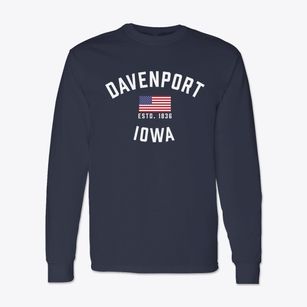 Davenport Iowa Patriot Classic Long Sleeve T-Shirt