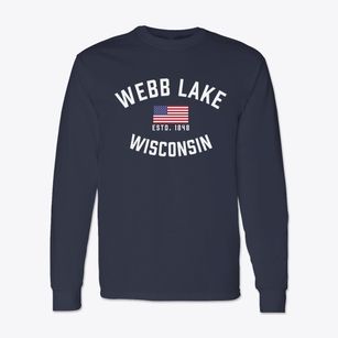 Webb Lake Wisconsin Patriot Classic Long Sleeve T-Shirt