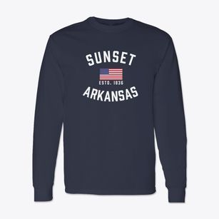 Sunset Arkansas Patriot Classic Long Sleeve T-Shirt