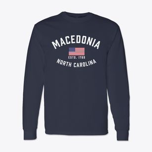 Macedonia North Carolina Patriot Classic Long Sleeve T-Shirt