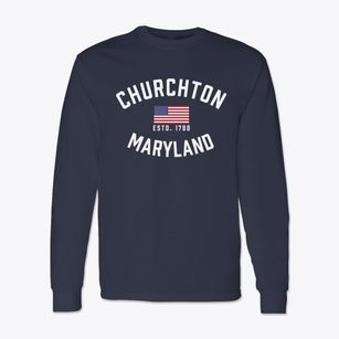 Churchton Maryland Patriot Classic Long Sleeve T-Shirt