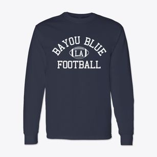 Bayou Blue Louisiana Football Classic Long Sleeve T-Shirt