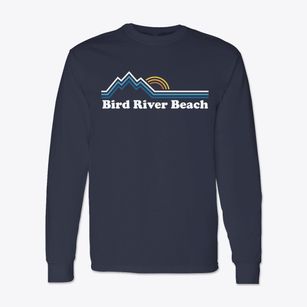 Bird River Beach Maryland Mountain View Classic Long Sleeve T-Shirt