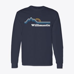 Willimantic Maine Mountain View Classic Long Sleeve T-Shirt