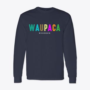 Waupaca Wisconsin Color Pop Classic Long Sleeve T-Shirt