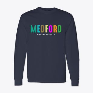 Medford Massachusetts Color Pop Classic Long Sleeve T-Shirt