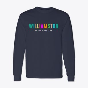 Williamston North Carolina Color Pop Classic Long Sleeve T-Shirt