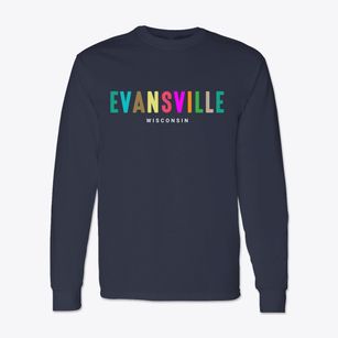 Evansville Wisconsin Color Pop Classic Long Sleeve T-Shirt