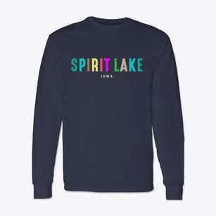 Spirit Lake Iowa Color Pop Classic Long Sleeve T-Shirt