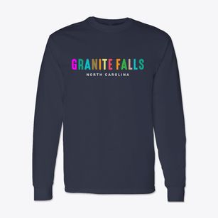 Granite Falls North Carolina Color Pop Classic Long Sleeve T-Shirt