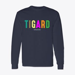 Tigard Oregon Color Pop Classic Long Sleeve T-Shirt