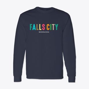 Falls City Nebraska Color Pop Classic Long Sleeve T-Shirt