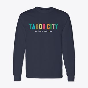 Tabor City North Carolina Color Pop Classic Long Sleeve T-Shirt
