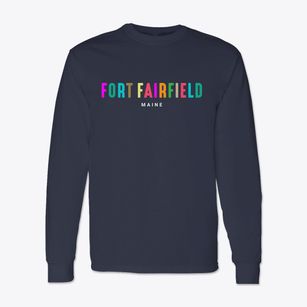 Fort Fairfield Maine Color Pop Classic Long Sleeve T-Shirt