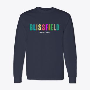 Blissfield Michigan Color Pop Classic Long Sleeve T-Shirt