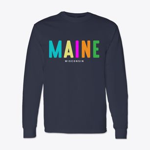 Maine Wisconsin Color Pop Classic Long Sleeve T-Shirt