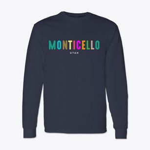 Monticello Utah Color Pop Classic Long Sleeve T-Shirt