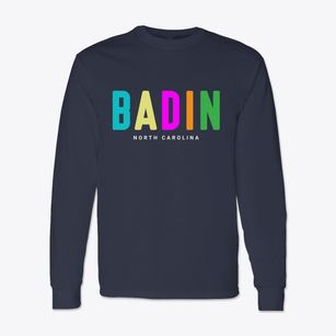 Badin North Carolina Color Pop Classic Long Sleeve T-Shirt