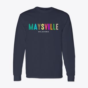 Maysville Oklahoma Color Pop Classic Long Sleeve T-Shirt