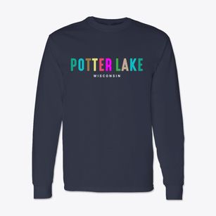 Potter Lake Wisconsin Color Pop Classic Long Sleeve T-Shirt