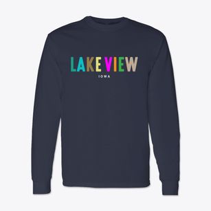 Lake View Iowa Color Pop Classic Long Sleeve T-Shirt