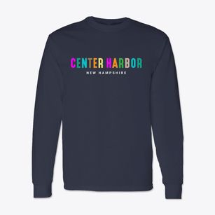 Center Harbor New Hampshire Color Pop Classic Long Sleeve T-Shirt
