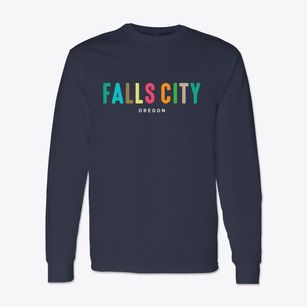 Falls City Oregon Color Pop Classic Long Sleeve T-Shirt