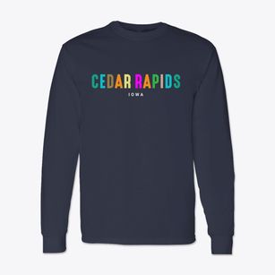 Cedar Rapids Iowa Color Pop Classic Long Sleeve T-Shirt