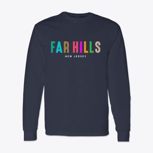 Far Hills New Jersey Color Pop Classic Long Sleeve T-Shirt