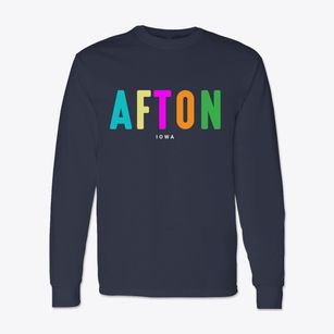 Afton Iowa Color Pop Classic Long Sleeve T-Shirt