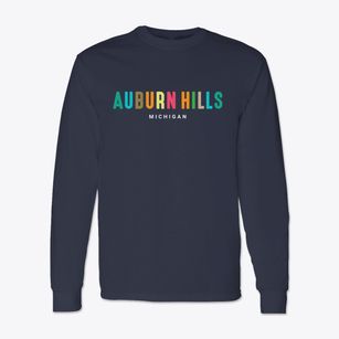 Auburn Hills Michigan Color Pop Classic Long Sleeve T-Shirt