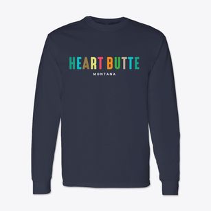 Heart Butte Montana Color Pop Classic Long Sleeve T-Shirt