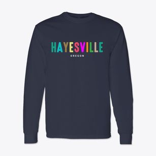 Hayesville Oregon Color Pop Classic Long Sleeve T-Shirt