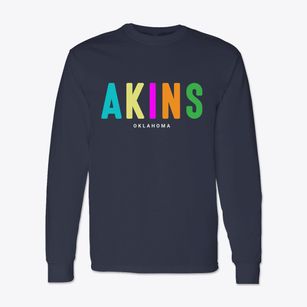 Akins Oklahoma Color Pop Classic Long Sleeve T-Shirt