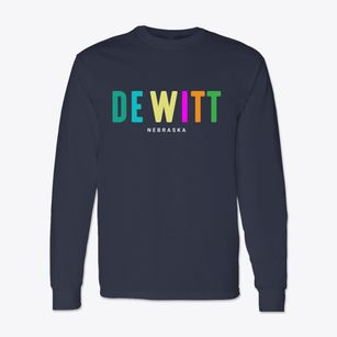 De Witt Nebraska Color Pop Classic Long Sleeve T-Shirt