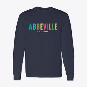 Abbeville Mississippi Color Pop Classic Long Sleeve T-Shirt