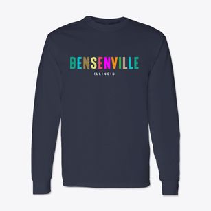 Bensenville Illinois Color Pop Classic Long Sleeve T-Shirt