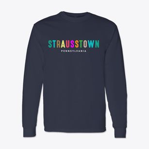 Strausstown Pennsylvania Color Pop Classic Long Sleeve T-Shirt