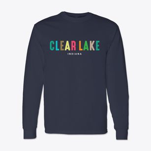Clear Lake Indiana Color Pop Classic Long Sleeve T-Shirt
