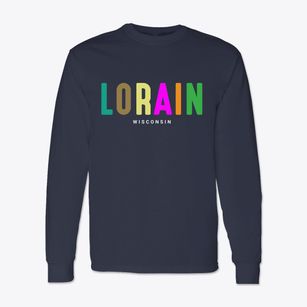 Lorain Wisconsin Color Pop Classic Long Sleeve T-Shirt