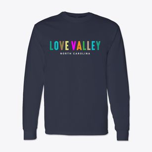 Love Valley North Carolina Color Pop Classic Long Sleeve T-Shirt
