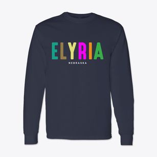 Elyria Nebraska Color Pop Classic Long Sleeve T-Shirt