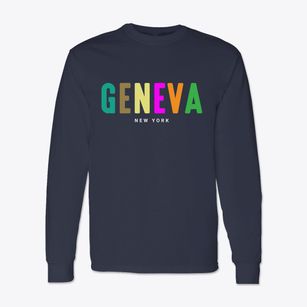 Geneva New York Color Pop Classic Long Sleeve T-Shirt