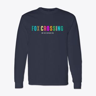 Fox Crossing Wisconsin Color Pop Classic Long Sleeve T-Shirt