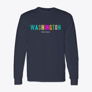 Washington Indiana Color Pop Classic Long Sleeve T-Shirt