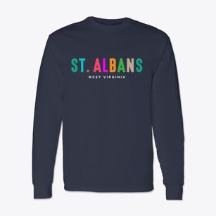 St. Albans West Virginia Color Pop Classic Long Sleeve T-Shirt