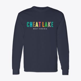 Cheat Lake West Virginia Color Pop Classic Long Sleeve T-Shirt