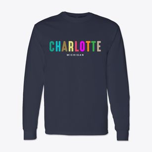 Charlotte Michigan Color Pop Classic Long Sleeve T-Shirt