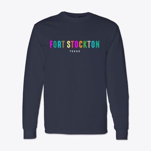 Fort Stockton Texas Color Pop Classic Long Sleeve T-Shirt